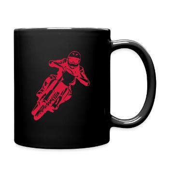 Motocross - Tasse einfarbig - Schwarz - Rechts