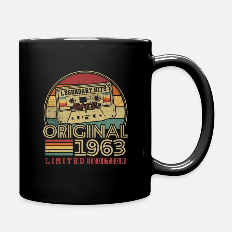 Original 1963 Vintage Geburtstagsgeschenk 1963 - Tasse einfarbig - Schwarz