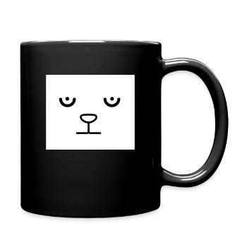 Baloo face - Tasse einfarbig - Schwarz - Rechts