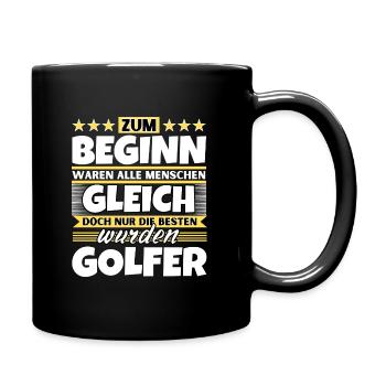 Zum Beginn gleich die besten wurden Golfer - Tasse einfarbig - Schwarz - Rechts