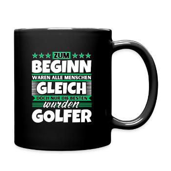 Zum Beginn gleich die besten wurden Golfer - Tasse einfarbig - Schwarz - Rechts