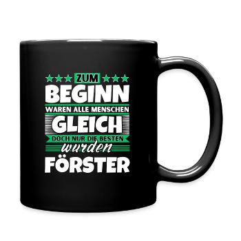 Zum Beginn gleich die besten wurden Förster - Tasse einfarbig - Schwarz - Rechts