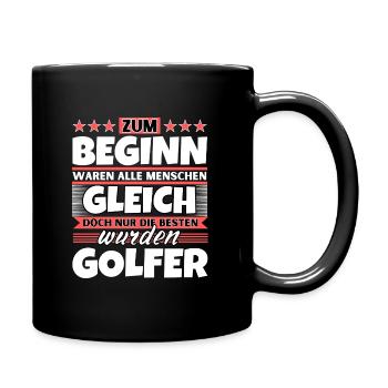 Zum Beginn gleich die besten wurden Golfer - Tasse einfarbig - Schwarz - Rechts