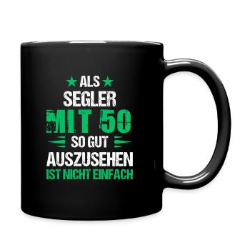 At 50, good-looking sailor - Full Colour Mug - black - Right