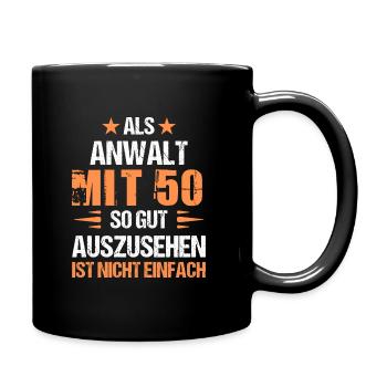 À 50 ans bel avocat - Mug uni - noir - Droite