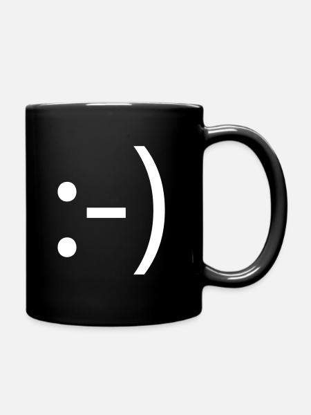 EmoTee Happy :-) - Mug uni - noir