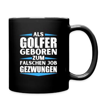 Un golfeur a décroché le mauvais emploi - Mug uni - noir - Droite