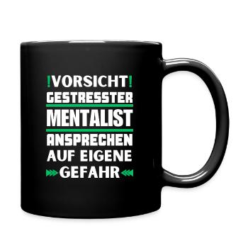 Don't appeal to stressed mentalists! - Full Colour Mug - black - Right