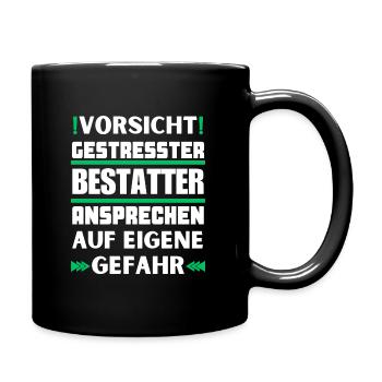 Ne parlez pas à un entrepreneur de pompes funèbres stressé ! - Mug uni - noir - Droite