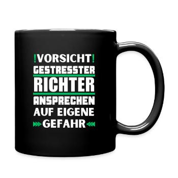 Don't talk to a stressed judge! - Full Colour Mug - black - Right