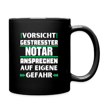 Don't talk to a stressed notary! - Full Colour Mug - black - Right