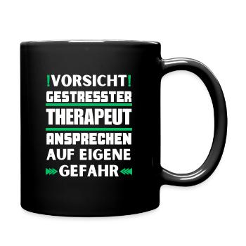 Ne parlez pas à un thérapeute stressé ! - Mug uni - noir - Droite