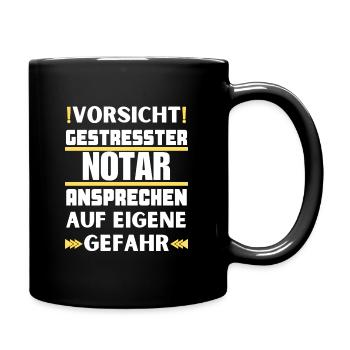 Don't talk to a stressed notary! - Full Colour Mug - black - Right