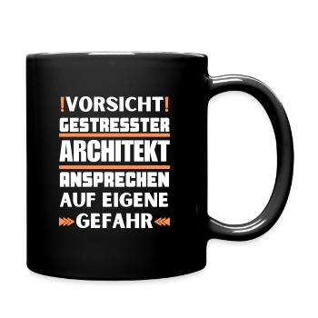 Don't talk to a stressed architect! - Full Colour Mug - black - Right