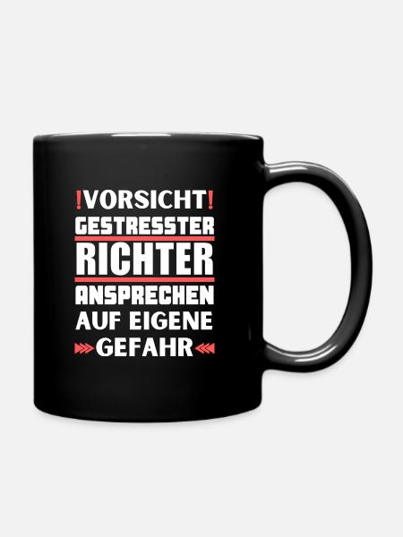 Don't talk to a stressed judge! - Full Colour Mug - black