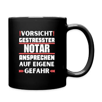 Don't talk to a stressed notary! - Full Colour Mug - black - Right