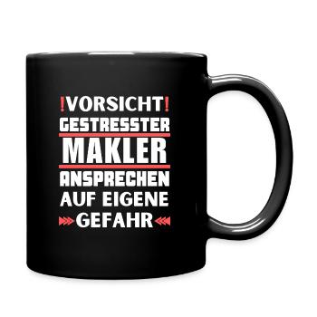 Don't approach a stressed broker! - Full Colour Mug - black - Right