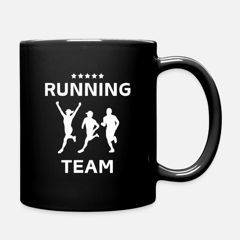 Running Team - Tasse einfarbig - Schwarz