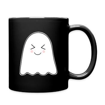 Halloween 2025 T-shirt Gespenst spooky cute Shirt  - Tasse einfarbig - Schwarz - Rechts