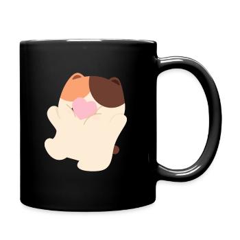 Tortie Katzenherz Teil 2 - Tasse einfarbig - Schwarz - Rechts