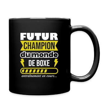 Futur champion du monde de boxe ,Sport,Cadeau - Mug uni - noir - Droite