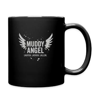 MUDDY ANGEL - Laufe. Lache. Lalle - Tasse einfarbig - Schwarz - Rechts