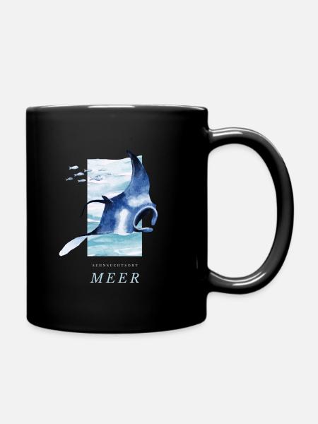 Lieu de la mer nostalgique Manta - Mug uni - noir