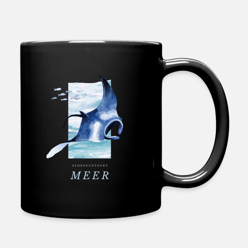 Lieu de la mer nostalgique Manta - Mug uni - noir