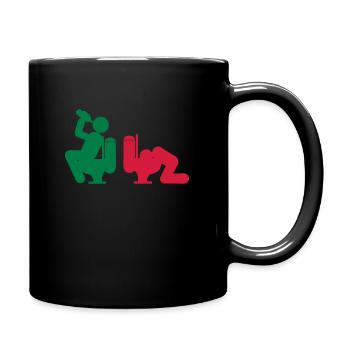 alcool humour boire chiotte vomit toilette wc i - Mug uni - noir - Droite