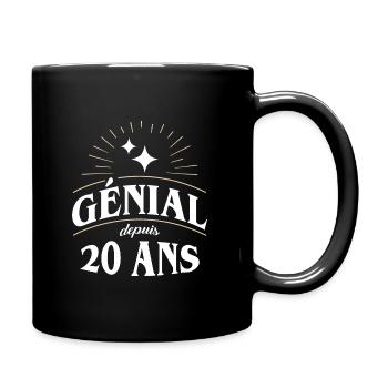 Génial depuis 20 ans - Mug uni - noir - Droite