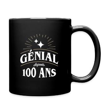 Génial depuis 100 ans - Mug uni - noir - Droite