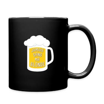 humour biere - Mug uni - noir - Droite