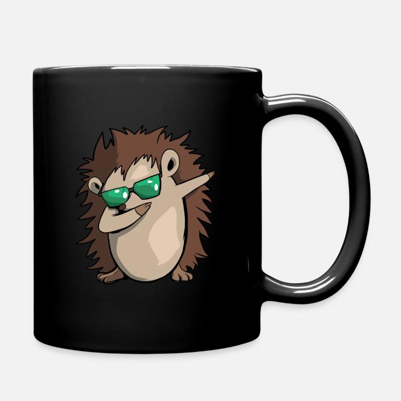Dabbing Igel - Tasse einfarbig - Schwarz