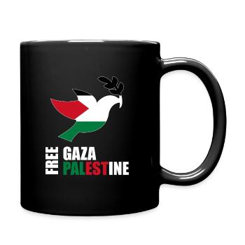 Frei Gaza Palästina - Tasse einfarbig - Schwarz - Rechts