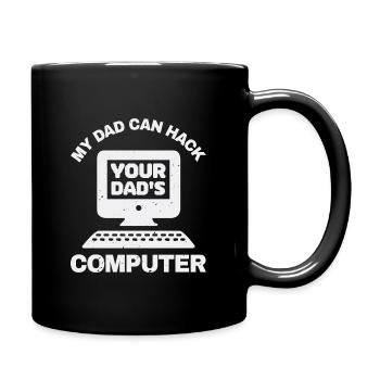 Drôle de hacker papa proverbe de la fête des pères Idée cadeau - Mug uni - noir - Droite