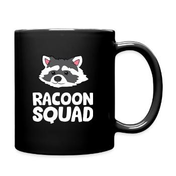 Waschbär - Racoon Squad - Tasse einfarbig - Schwarz - Rechts