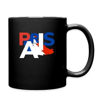Dreifarbiges Paris - tricolor Paris - Tasse einfarbig - Schwarz - Rechts