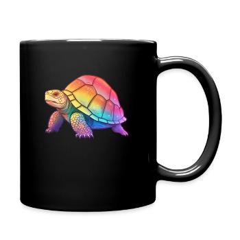 Tortue de fierté - Mug uni - noir - Droite