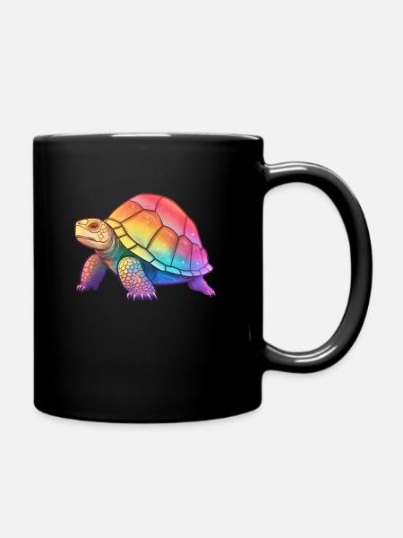 Pride Schildkröte - Tasse einfarbig - Schwarz