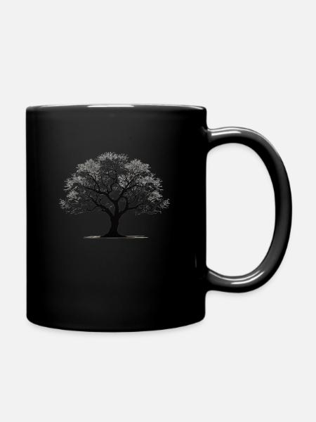 Silhouette d’arbre simple - Mug uni - noir