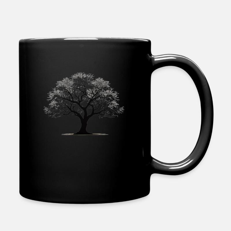 Einfache Baum Silhouette - Tasse einfarbig - Schwarz