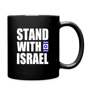 Stand with israel - Tasse einfarbig - Schwarz - Rechts