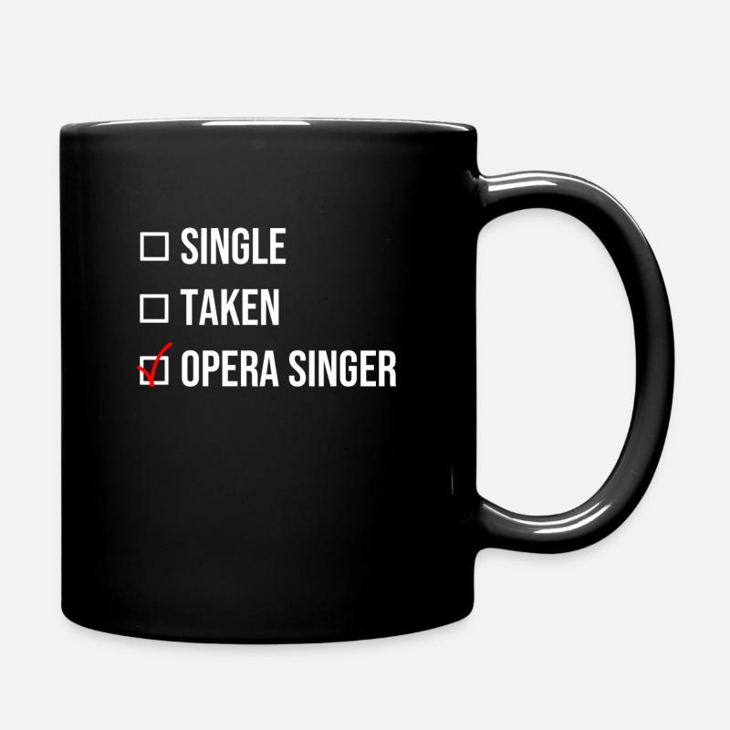 Single Taken Opera singer white singing singer - Full Colour Mug - black