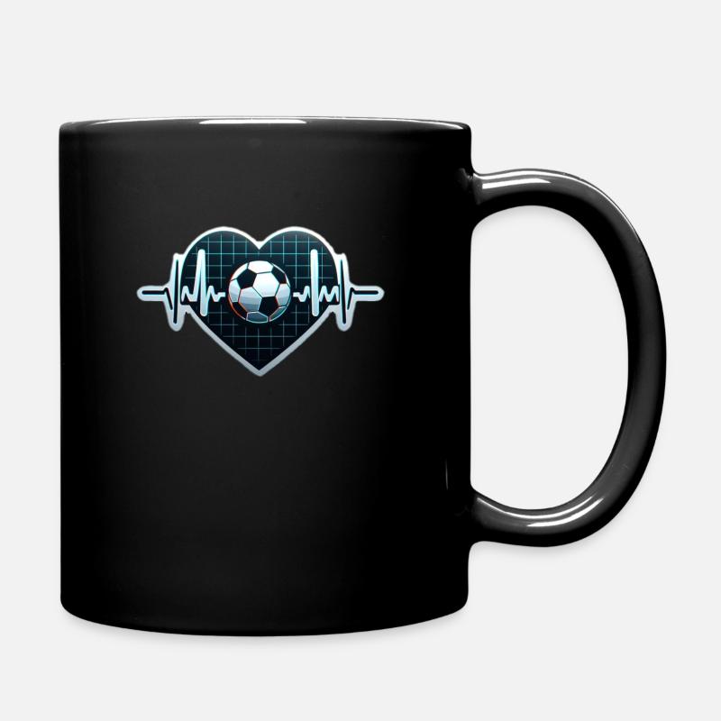 Fussball - Tasse einfarbig - Schwarz