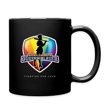 Gaywaltbereite Queerschläger - Gay rage - Tasse einfarbig - Schwarz - Rechts