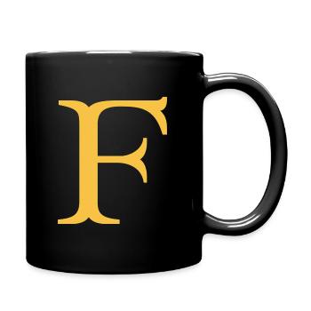 F - Tasse einfarbig - Schwarz - Rechts