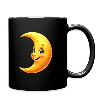 Moon Pajamas Crescent Sleeping Night Moon Costume - Full Colour Mug - black - Right