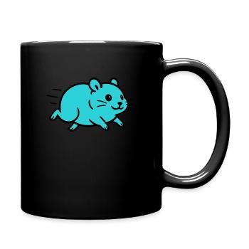 Hamster qui court – Un design mignon pour les amoureux des animaux - Mug uni - noir - Droite