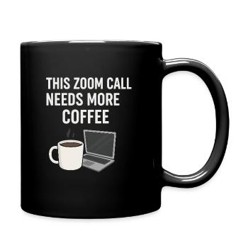 Zoom Call with Coffee Dream - Full Colour Mug - black - Right