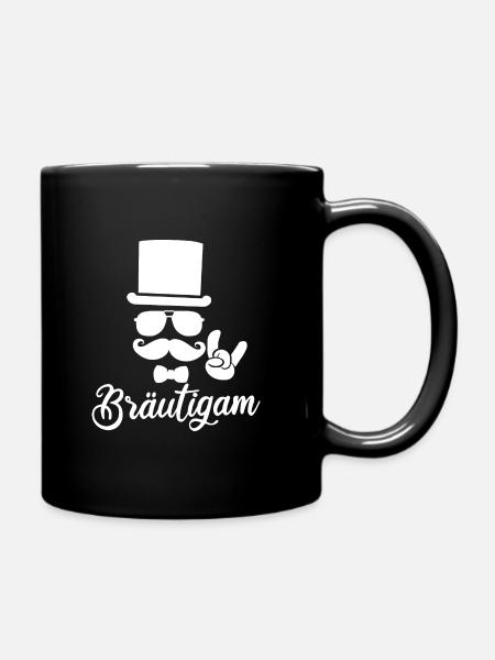 Junggesellenfeier Bräutigam Junggeselle Geschenk - Tasse einfarbig - Schwarz